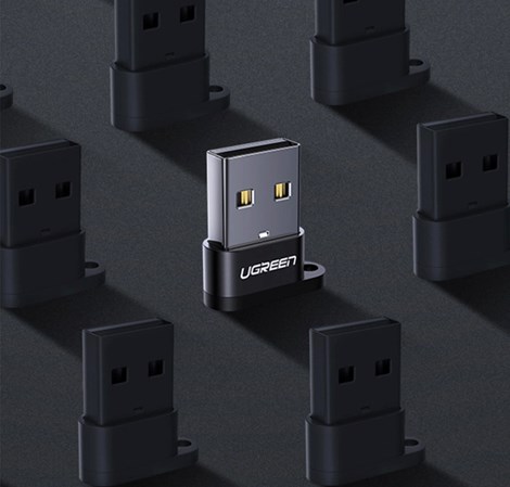 UGREEN adapter USB-C 3.1 (Ž) na USB-A 2.0 (M), crni