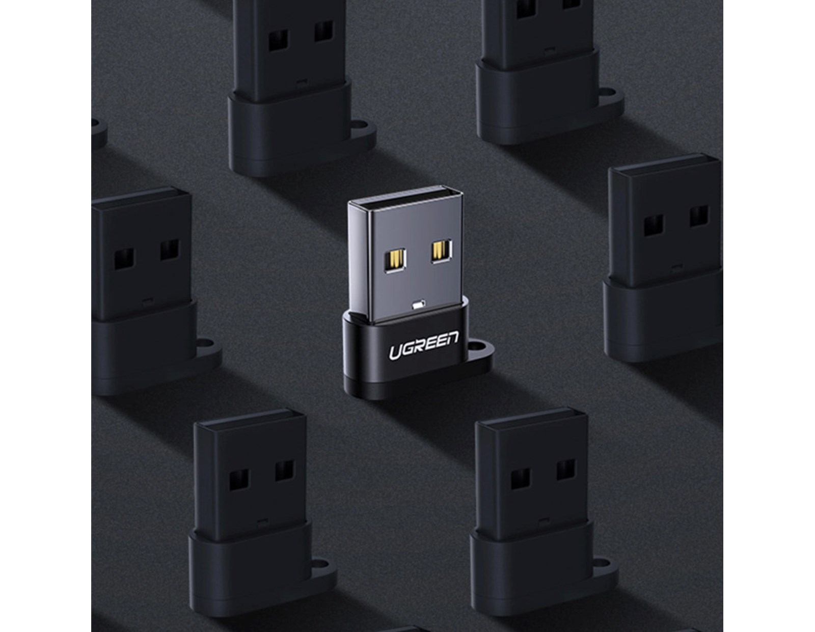 UGREEN adapter USB-C 3.1 (Ž) na USB-A 2.0 (M), crni