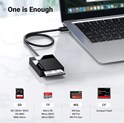 UGREEN čitač memorijskih kartica, USB 3.0, TF/SD/CF/MS kartice, 50cm, crni