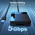 UGREEN čitač memorijskih kartica, USB 3.0, TF/SD/CF/MS kartice, 50cm, crni