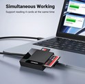 UGREEN čitač memorijskih kartica, USB 3.0, TF/SD/CF/MS kartice, 50cm, crni