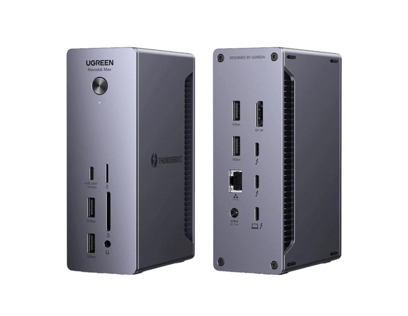 UGREEN Revodok Max 13u1, DisplayPort, Thunderbolt 4, USB-C, RJ45, čitač kartica TF/SD, 3.5mm