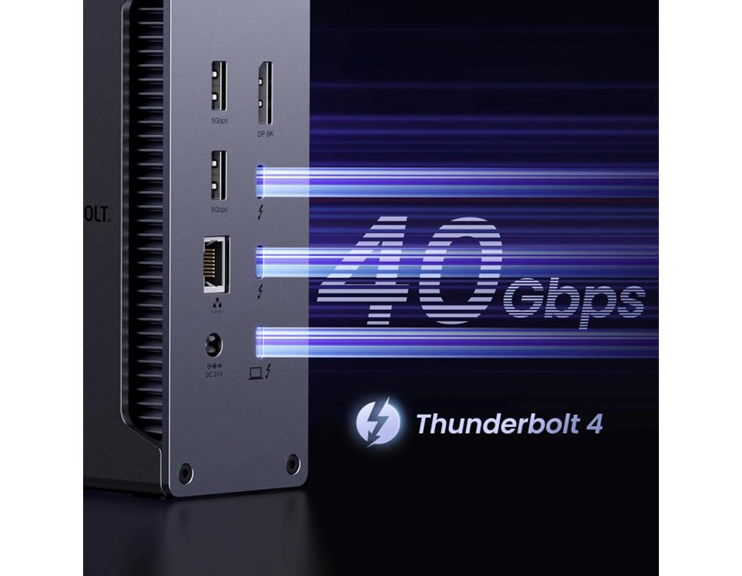UGREEN Revodok Max 13u1, DisplayPort, Thunderbolt 4, USB-C, RJ45, čitač kartica TF/SD, 3.5mm