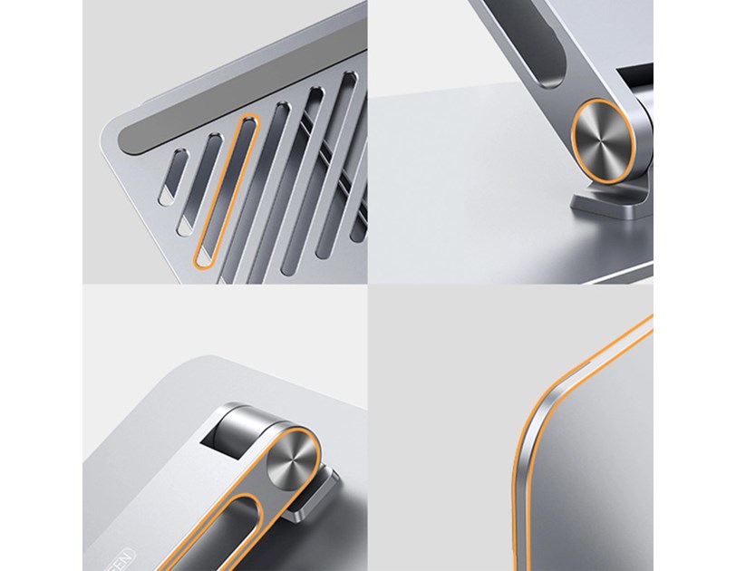 UGREEN stalak za prijenosnik, 13-17.3", metalni, srebrni