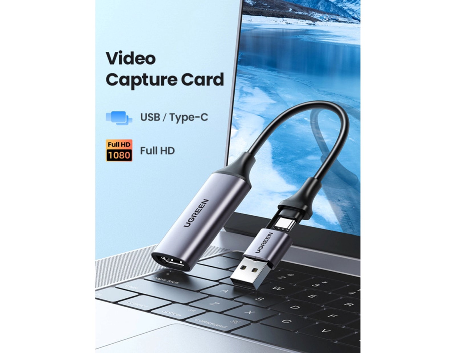 UGREEN adapter USB-C/A na HDMI Video capture card