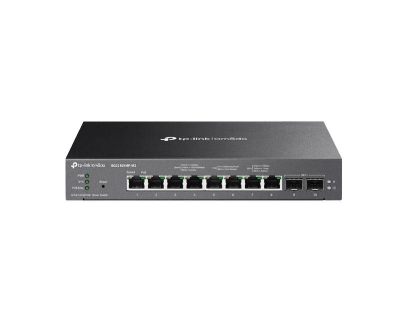 TP-Link 8-Port Omada Smart preklopnik (Switch) 8-Port PoE+, 2-Port 10GE SFP+, metalno kućište