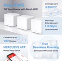 Mercusys Halo H30G(3-pack) AC1300 Whole-Home Mesh Wi-Fi, Dual-Band 400Mbps/867Mbps (2.4GHz/5GHz), 802.11 a/b/g/n/ac, 2×G-LAN