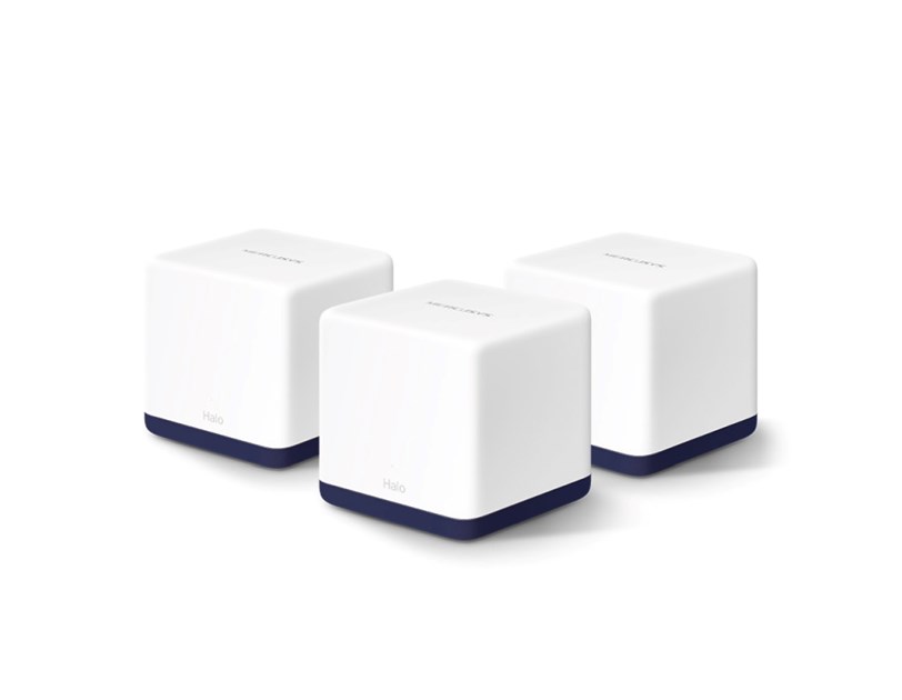 Mercusys Halo H50G(3-Pack) AC1900 Whole-Home Mesh Wi-Fi, Dual-Band 600Mbps/1300Mbps (2.4GHz/5GHz), 802.11 a/b/g/n/ac, 3×G-LAN, Mercusys app