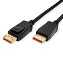 Roline DisplayPort kabel 2.1 10K, 60Hz, 54Gbit, UHBR13.5, DP-DP, M/M, 2.0m, crni