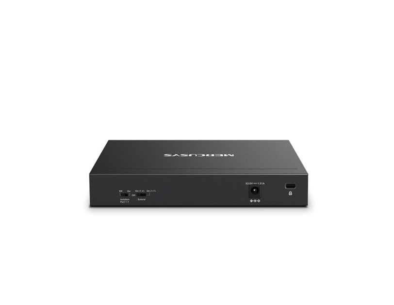 Mercusys 8-Port Gigabit Desktop preklopnik (Switch) 7× Gigabit PoE+, 1× Gigabit Non-Po, Plug & Play, metalno kučište 