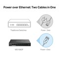 Mercusys 8-Port Gigabit Desktop preklopnik (Switch) 7× Gigabit PoE+, 1× Gigabit Non-Po, Plug & Play, metalno kučište 