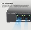 Mercusys 8-Port Gigabit Desktop preklopnik (Switch) 7× Gigabit PoE+, 1× Gigabit Non-Po, Plug & Play, metalno kučište 