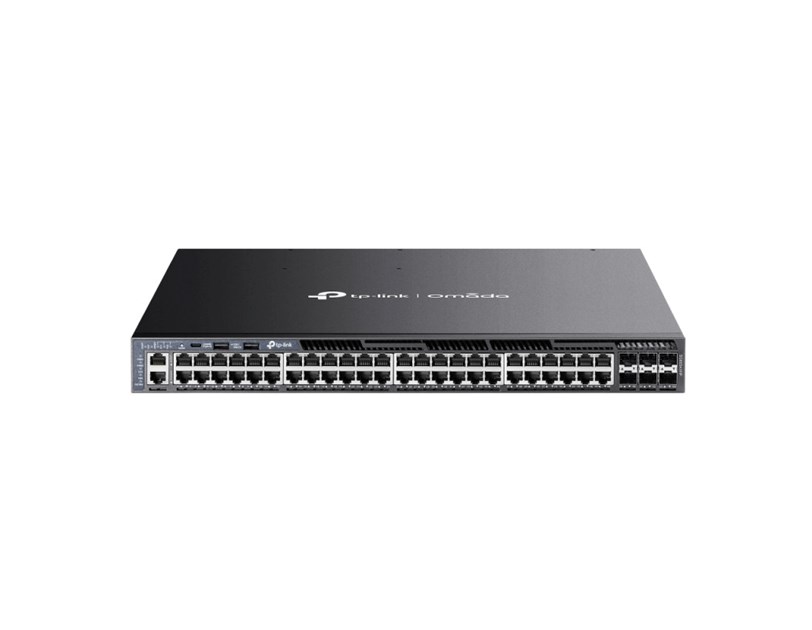 TP-Link Omada 48-Port Gigabit Stackable L3 Managed PoE+ Switch with 6 10G Slots
