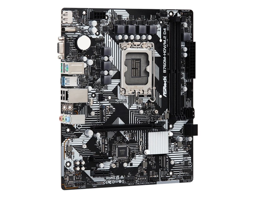 ASRock MB B760M-HDV/M.2, S.1700, DDR4/5333MHz(OC), PCIe 4.0, G-LAN, VGA/DP/HDMI, mATX