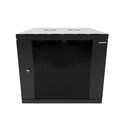 Canovate 9U 600x400x498 SINGLE zidni ormar s bočnim stranama koje se mogu otvoriti izvana, crni (WS3O-9-0964F)