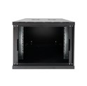 Canovate 9U 600x400x498 SINGLE zidni ormar s bočnim stranama koje se mogu otvoriti izvana, crni (WS3O-9-0964F)
