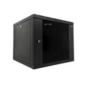 Canovate 9U 600x400x498 SINGLE zidni ormar s bočnim stranama koje se mogu otvoriti izvana, crni (WS3O-9-0964F)