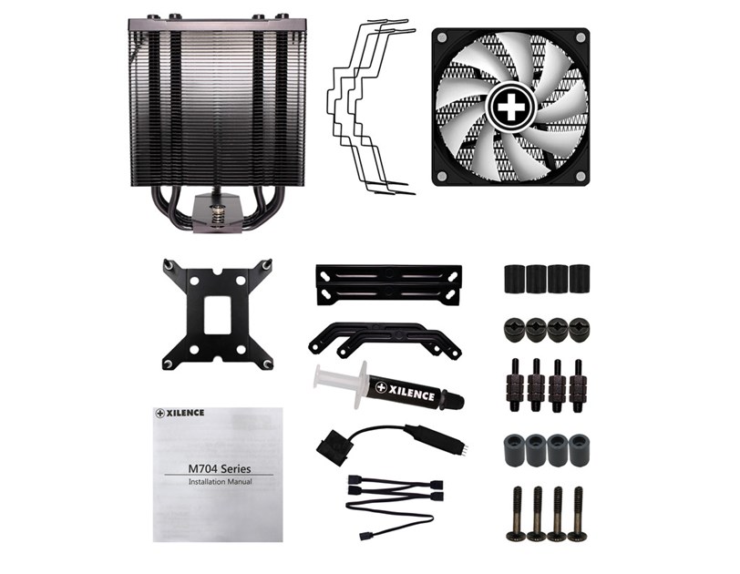 Xilence M704 PRO ARGB hladnjak za Intel i AMD procesore, 120mm PWM ventilator