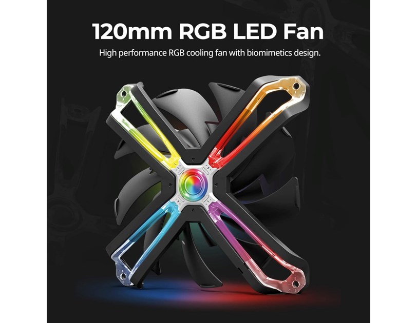 Zalman ZM-SF120 hladnjak za kućište 120×120×26mm, RGB, FDB Bearing, crni
