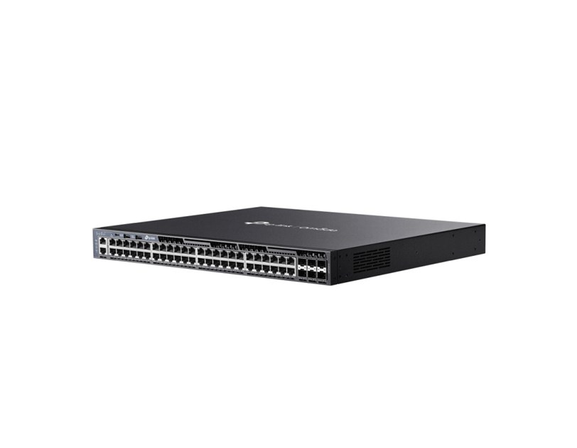 TP-Link 48-Port Omada Gigabit Stackable Managed preklopnik (Switch) L3, 6×10 Gbps SFP+, 2xUSB 2.0, 1xRJ45 Console port, 1xUSB-C console port, 1xRJ45 management port, metalno kućište
