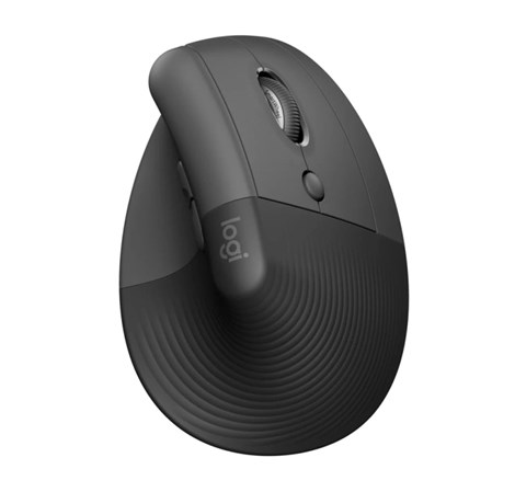 Logitech Lift bežični vertikalni ergonomski miš, USB, sivi (910-006473)