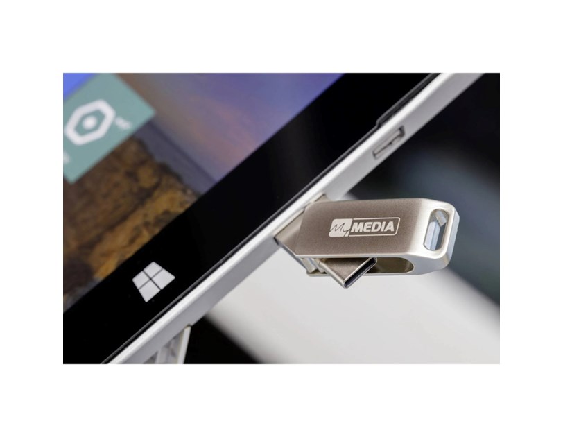 MyMedia Dual USB3.2 Gen1/USB-C 64GB, metal