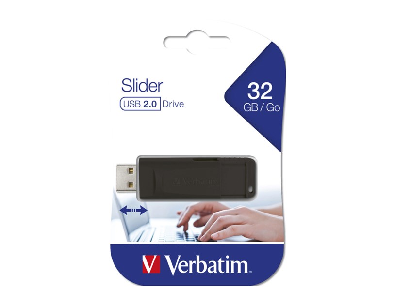 Verbatim USB2.0 Store'n'Go Slider 32GB, crni