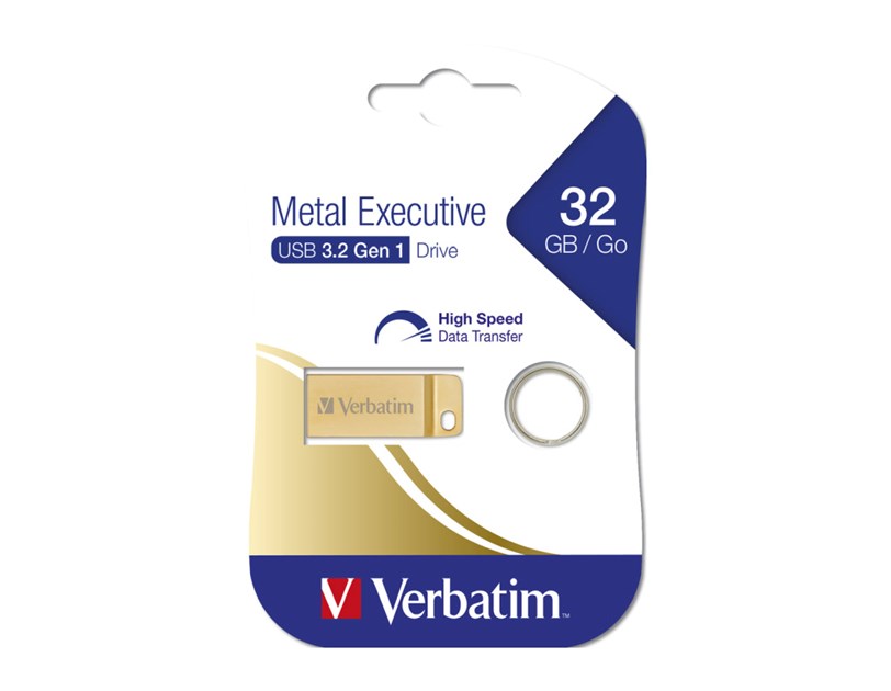 Verbatim USB 3.2 Gen1 Store'n'Go Metal Executive 64GB, zlatni