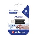 Verbatim PinStripe 16GB USB3.2 Gen1, crni