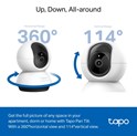 TP-Link Tapo C220 AI kamera 2K QHD, H.264, 360°/114° Pan/Tilt, Advanced Night Vision, microSD, dvosmjerni audio, AI detekcija pokreta, Wi-Fi, Tapo app