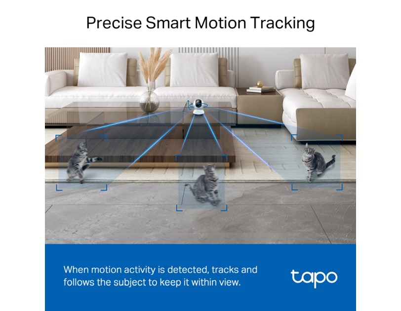 TP-Link Tapo C220 AI kamera 2K QHD, H.264, 360°/114° Pan/Tilt, Advanced Night Vision, microSD, dvosmjerni audio, AI detekcija pokreta, Wi-Fi, Tapo app