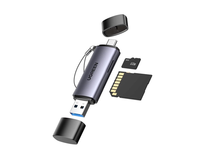 UGREEN čitač memorijskih kartica, TF/microSD/SD kartice, USB-C/USB-A