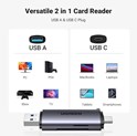 UGREEN čitač memorijskih kartica, TF/microSD/SD kartice, USB-C/USB-A