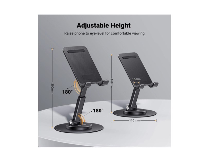 UGREEN Držač za smartphone, stolni, metalni, sivi