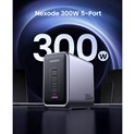 UGREEN Nexode GaN II Tech zidni punjač 300W, 4xUSB-C, 1xUSB-A, PD, sivi