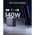 UGREEN Nexode GaN II Tech zidni punjač 300W, 4xUSB-C, 1xUSB-A, PD, sivi