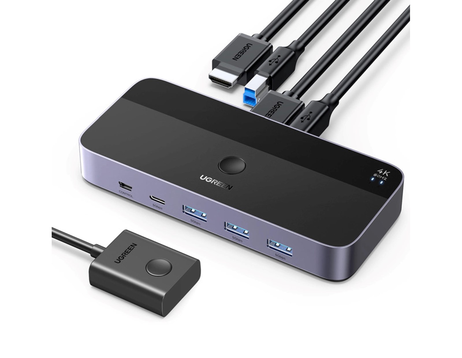 UGREEN KWM switch 3x HDMI, 2x USB-C, 3x USB-A,2x USB-B