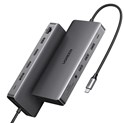 UGREEN 13-portni USB-C HUB 1xDP 4K60, 2xHDMI 4K60, 1xUSB-C PD 100W, 1xUSB-C, 4x USB-A, RJ45, 3.5mm, čitač kartica SD/TF