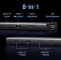 UGREEN 8-portni Revdok USB-C HUB USB-C 2xUSB-C, 2xUSB-A, 1xHDMI 4K 60, 1xHDMI 4K 30, 1xVGA, 1xUSB-C PD 100W, sivi 