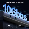 UGREEN 8-portni Revdok USB-C HUB USB-C 2xUSB-C, 2xUSB-A, 1xHDMI 4K 60, 1xHDMI 4K 30, 1xVGA, 1xUSB-C PD 100W, sivi 