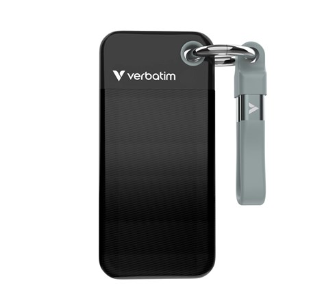 Verbatim Pocket 1TB SSD vanjski disk, USB 3.2 Gen2, Black/Grey