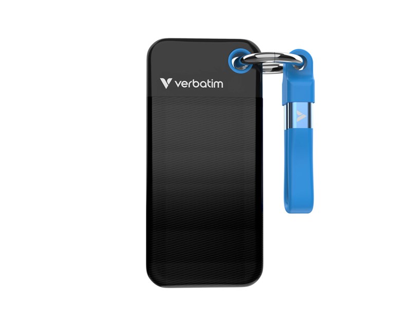 Verbatim Pocket 1TB SSD vanjski disk, USB 3.2 Gen2, Black/Blue