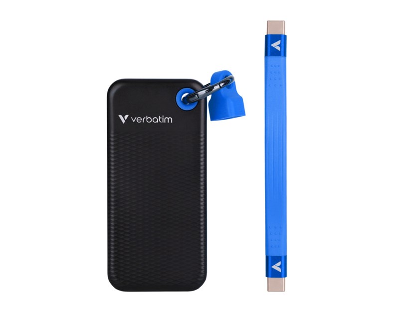 Verbatim Pocket 1TB SSD vanjski disk, USB 3.2 Gen2, Black/Blue