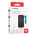 Verbatim Pocket 1TB SSD vanjski disk, USB 3.2 Gen2, Black/Blue