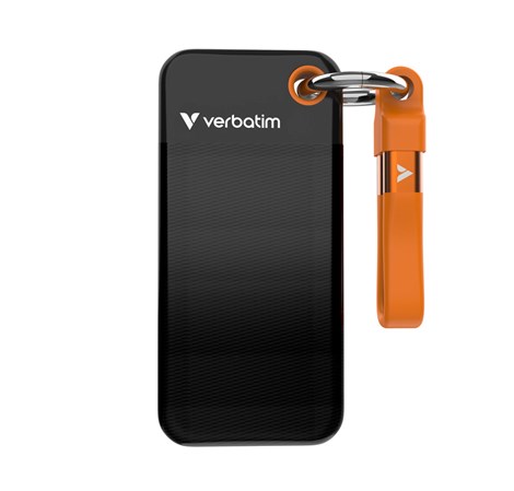 Verbatim Pocket 1TB SSD vanjski disk, USB 3.2 Gen2, Black/Orange