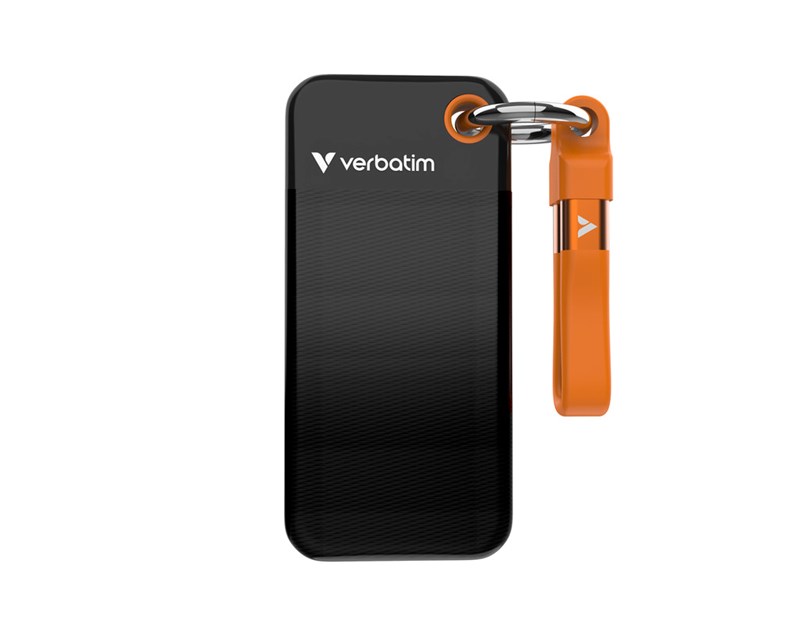 Verbatim Pocket 1TB SSD vanjski disk, USB 3.2 Gen2, Black/Orange