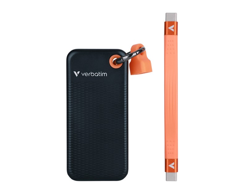 Verbatim Pocket 1TB SSD vanjski disk, USB 3.2 Gen2, Black/Orange