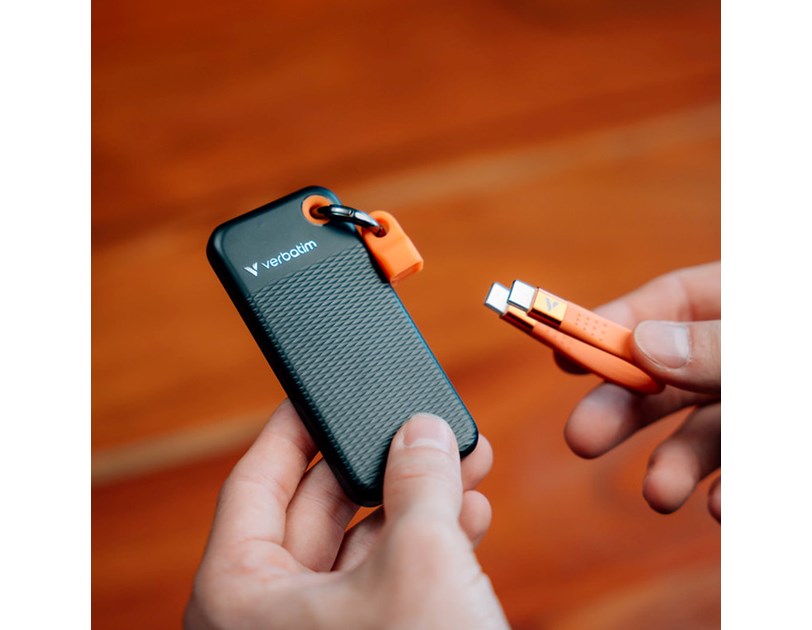 Verbatim Pocket 1TB SSD vanjski disk, USB 3.2 Gen2, Black/Orange