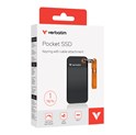 Verbatim Pocket 1TB SSD vanjski disk, USB 3.2 Gen2, Black/Orange