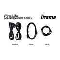 IIYAMA 24" XUB2493HSU-B6 FHD (1920×1080) IPS, Pivot, 100Hz, 16:9, 4ms, 250 cd/m2, 1000:1, HDMI/DP, 2×USB-A, Ultraslim, zvučnici, crni